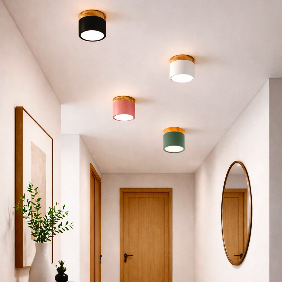 Точковий світильник з деревом Color wood D-8,5 cm H-10 cm 230550-100002090