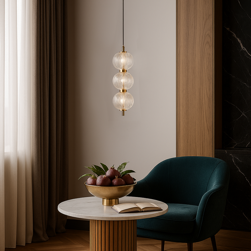 Підвісний світильник золотий з прозорим плафоном W-15 cm Led 13W Clear Colours 250931-100006121