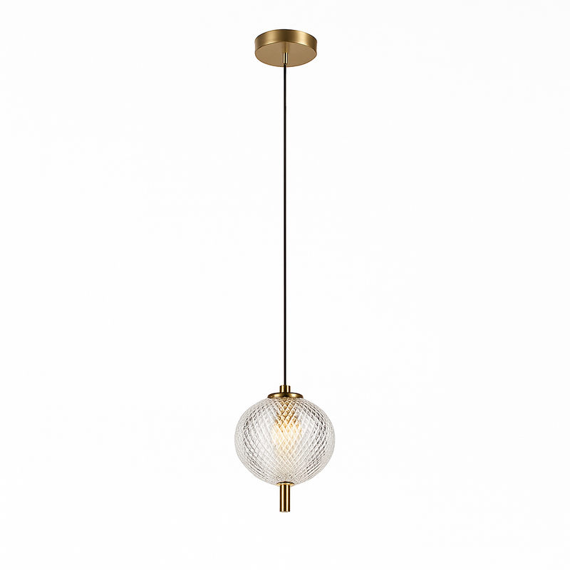 Підвісний світильник золотий з прозорим плафоном W-15 cm Led 5W Clear Colours 250931-100006119