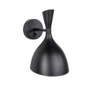 Настінний світильник чорний з вимикачем H-30 cm E14 Black Quinn 260863-100008582