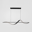 Люстра чорна видовжена підвісна L-100 cm Led Black Line Wave Hiea Led 16W 251118-100006504