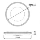 Стельові люстри білі з пультом  D-37.5 cm / D-46 cm Led 3000K-6500K White Round 260164-100007099