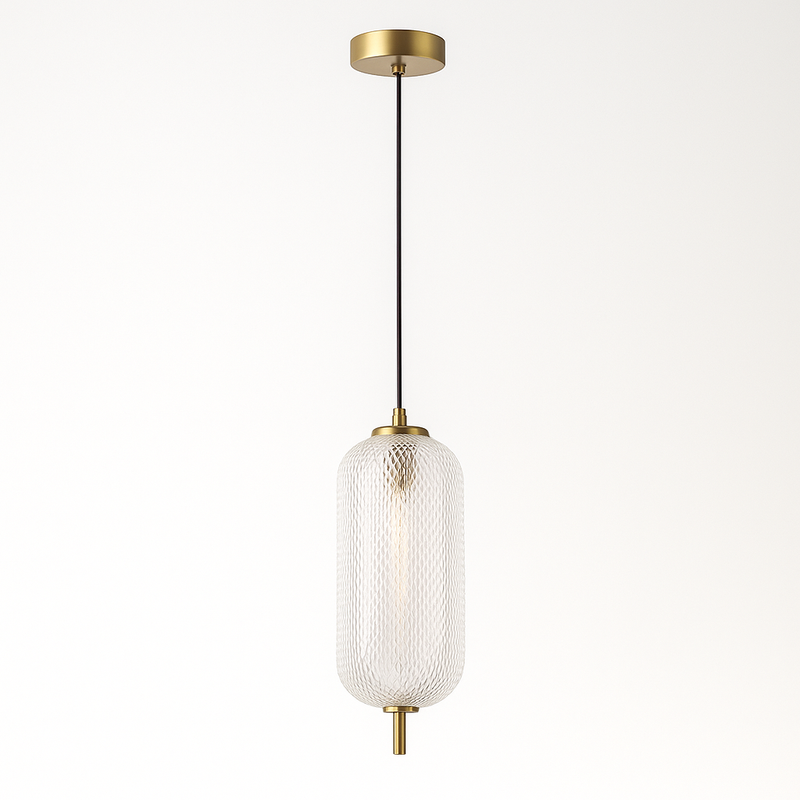 Підвісний світильник золотий з прозорим плафоном W-15 cm Led 14W Clear Colours 250931-100006123