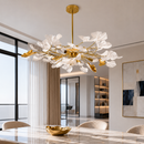 Люстра з пелюстками D-60 cm G9x4 Gold+White Flower 260680-100008121