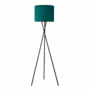 Торшер на тринога чорний з текстильним смарагдовим абажуром D-40 cm E27 Emerald Barrel Floor Lamp 251240-100006909
