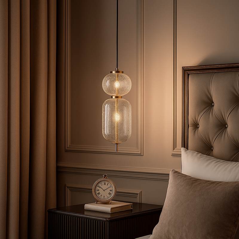 Підвісний світильник золотий з оригінальним прозорим плафоном W-15 cm Led 13W clear Colours 250931-100006124