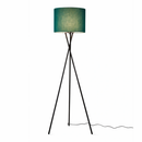Торшер на тринога чорний з текстильним смарагдовим абажуром D-40 cm E27 Emerald Barrel Floor Lamp 251240-100006909