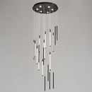 Люстра чорна каскадна на 19 підвісів D-50 cm Led Cascade Black Fly 60735-100008431