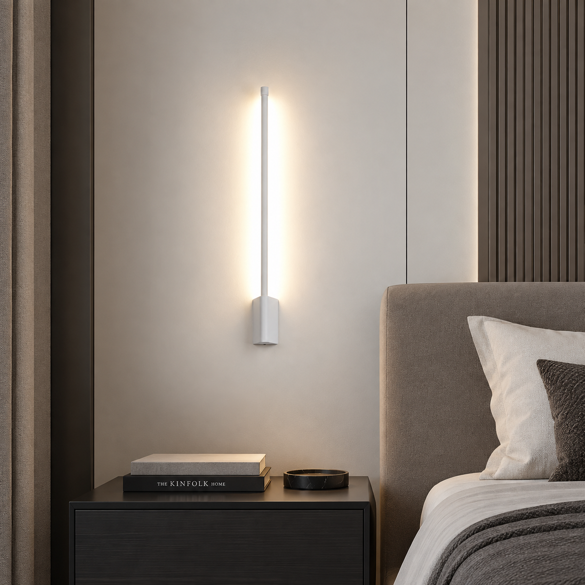 Світильник настінний білий H - 53 cm / 73 cm / 93 cm Led 6W / 10W / 14W 4000K White Pipe Line 260936-100008930