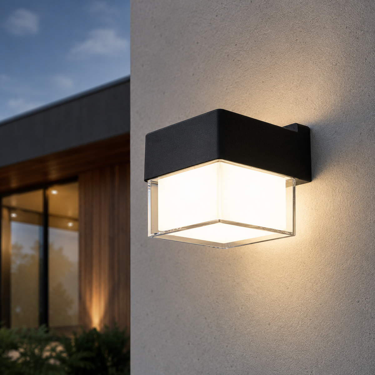 Настінний вуличний світильник Led 6W IP54 3000K Black White Cuby 260619-100008141