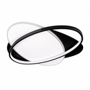 Стельова люстра чорна з акриловим плафоном D - 50 cm H - 6 cm Led 44W Black+White Circle 260531-100007976