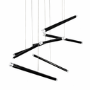Люстра чорна каскадна трубчаста L-85 cm Led 23W Black Cascade Tube 260218-100007460