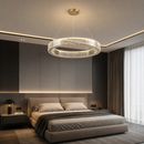 Люстра підвісна золота D-40 cm / 50 cm Led 40W / 50W Gold Crystal 260822-100008620