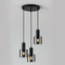 Люстра підвісна чорна з трьома підвісами D-30 cm E27x3 Black Trio Pendant 251034-100006372