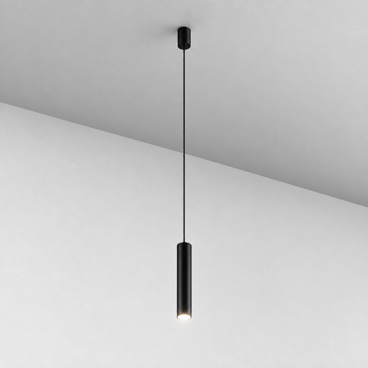 Світильник підвісний чорний H - 20 cm / H - 35 cm Led 3W 3000K / 4000K Black Tube 261025-100009051