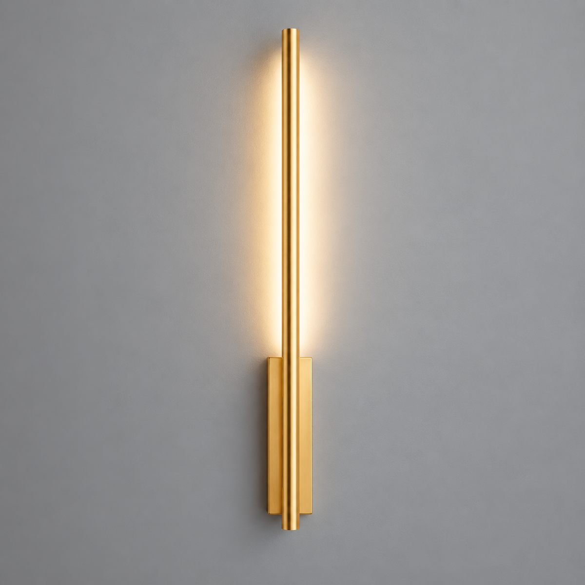 Світильник золотий настінний L-60cm / L-80 cm Led 5W / 10W Gold Pipe Line Square B 251222-100006930