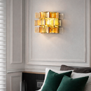 Світильник настінний золотий з бурштиновим плафоном H-17 cm G9 Gold + Amber Wings 260319-100007682