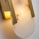 Настінний світильник золотий з мармуру H-50 cm G4 Gold+White Marble 260758-100008374