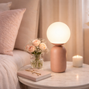 Лампа настільна теракотова з білим матовим плафоном H-35 cm E14 Terra Matte Bulb 260209-100007482