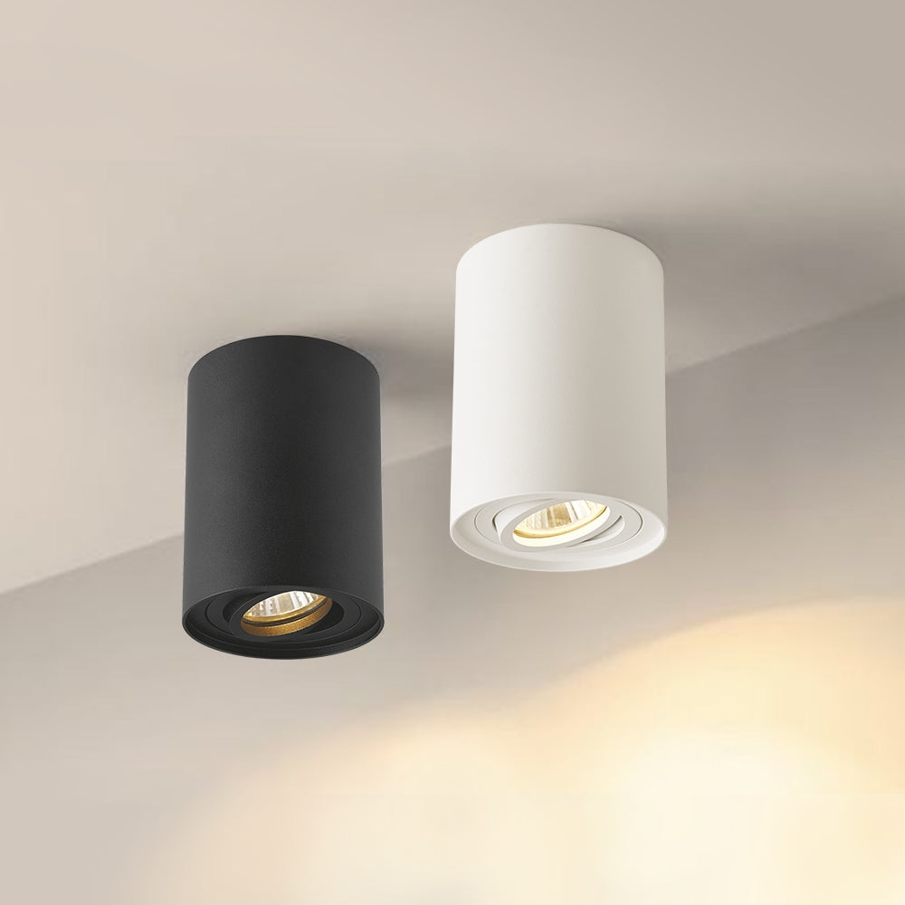 Точковий світильник накладний білий GU10 з поворотним цоколем H-12.5cm D-9.6cm White 250654-100005225