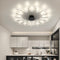 Стельовий світильник Fan lamp H80 D1160 Led 22W 3000K 4000K 6000K Black + Gold 250118-100004079
