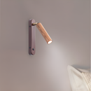 Настінний світильник з вимикачем на корпусі  Spot Light wood&beige Japandi H-15cm Brown 250577-100004898