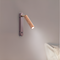 Настінний світильник з вимикачем на корпусі  Spot Light wood&beige Japandi H-15cm Brown 250577-100004898