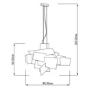 Підвісна люстра біла L-80 cm E27 White Geometry 260944-100008779