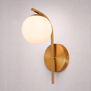 Настінний світильник золотий з білим плафоном H-35 cm G9 White Wall Bubble 260235-100007474