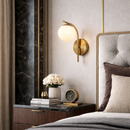 Настінний світильник золотий з білим плафоном H-35 cm G9 White Wall Bubble 260235-100007474