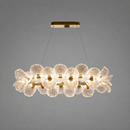 Підвісна люстра золота видовжена L-100 cm Led 120W Gold Flower 260222-100007410