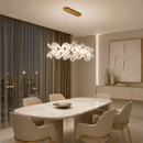 Підвісна люстра золота видовжена L-100 cm Led 120W Gold Flower 260222-100007410