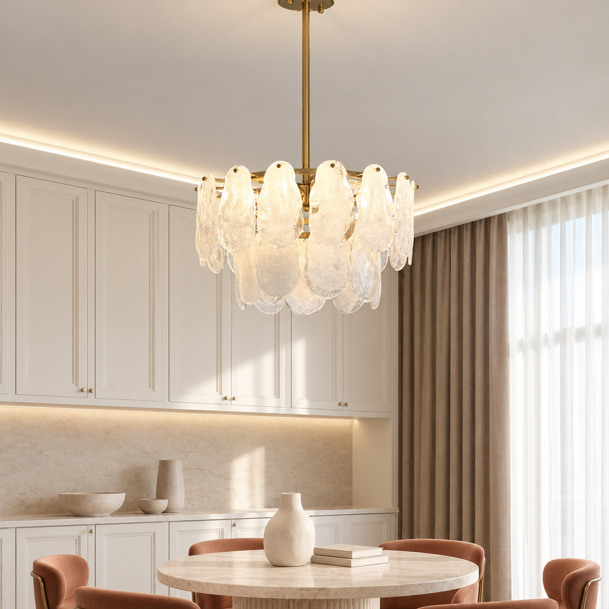 Підвісна люстра Cloud Gold + White D-40 см / D-50 см 230918-100002560