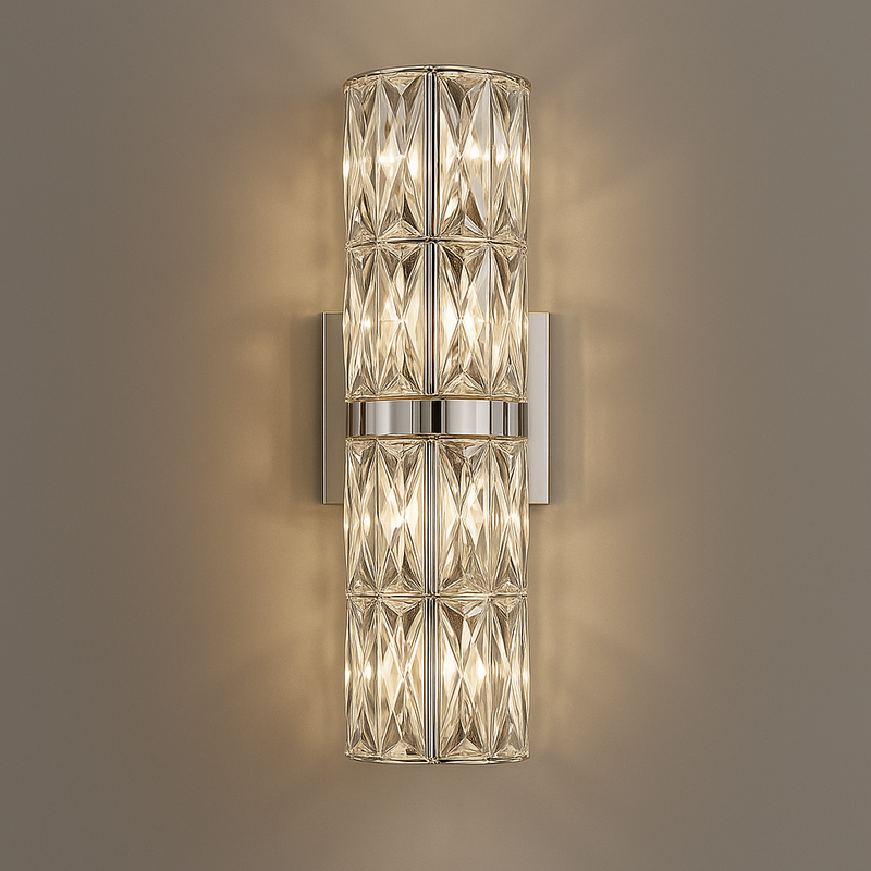 Світильник настінний H-40 cm G4x4 Crystal Shine Chrome+Transparent Plane 251176-100006627