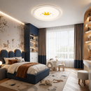 Стельова люстра біла з золотим декором D - 50 cm H - 4,5 cm Led 68W White Circle Deco 260531-100007965
