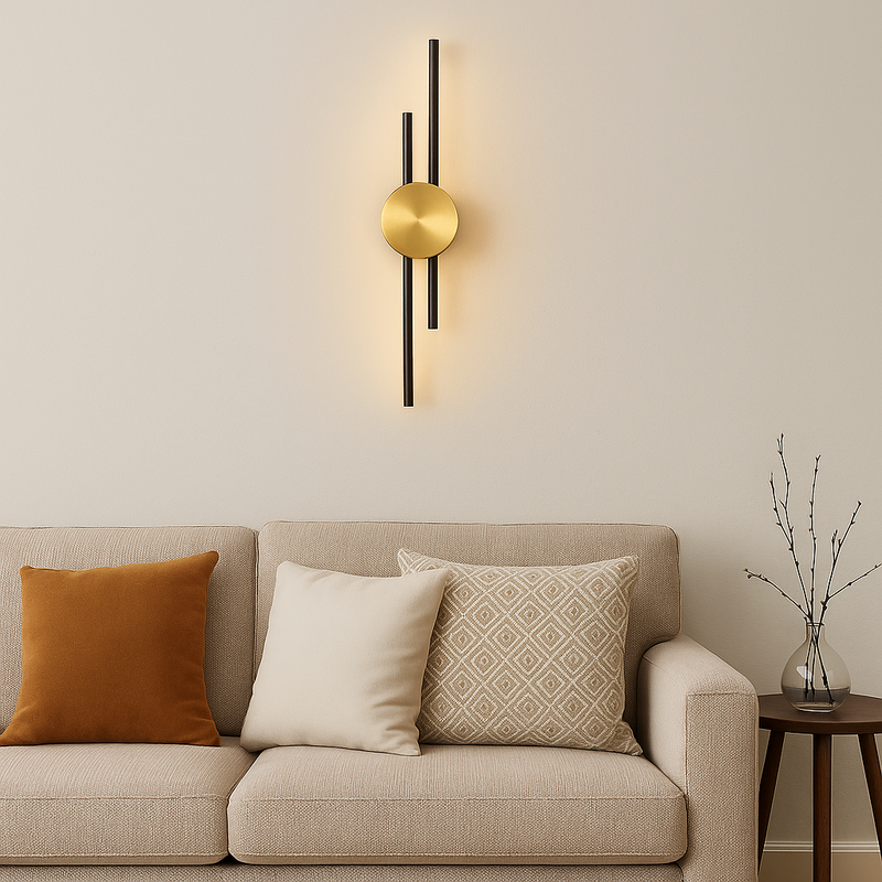 Бра Even Lamp H-60 cm / H-90 cm Gold & Black 240822-100003569