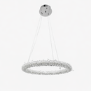 Люстри срібні D-40cm/ 60cm/ 80cm Led 4000K Chrome Luxury Crystal 260118-100007233