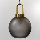 Світильник підвісний золотий з димчастим круглим плафоном D - 18 cm E27 Gold + Smoke Poise ball 260866-100008529