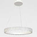 Люстра біла кільцева з рель'єфним плафоном D-60 cm Led 35W White Simple Ice 251235-100006792