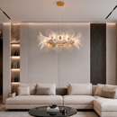 Люстра підвісна золота D - 55 cm / 75 cm Led 48W / 72W Gold Flower 260822-100008633