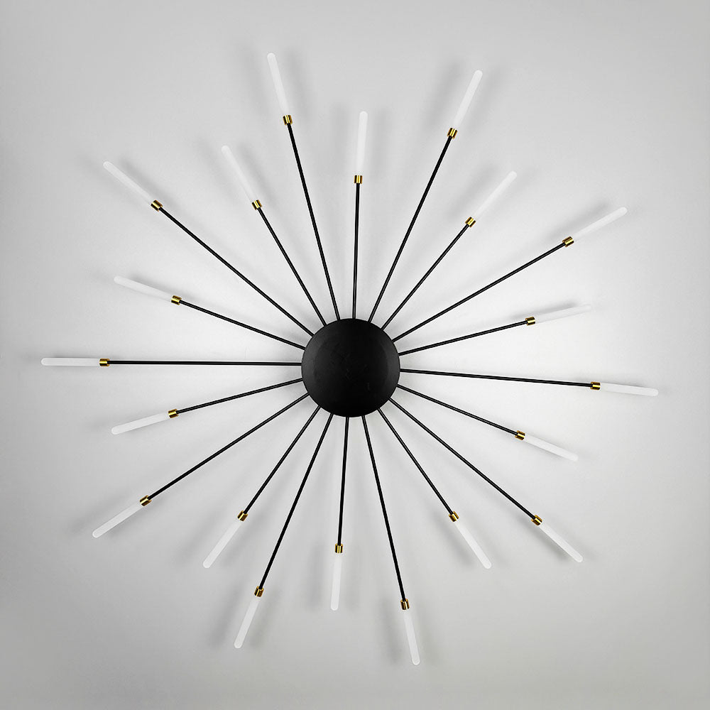 Стельовий світильник Fan 20 lamp D-100 cm Led 14W 3000K 4000K 6000K Black + Gold 250118-100004125