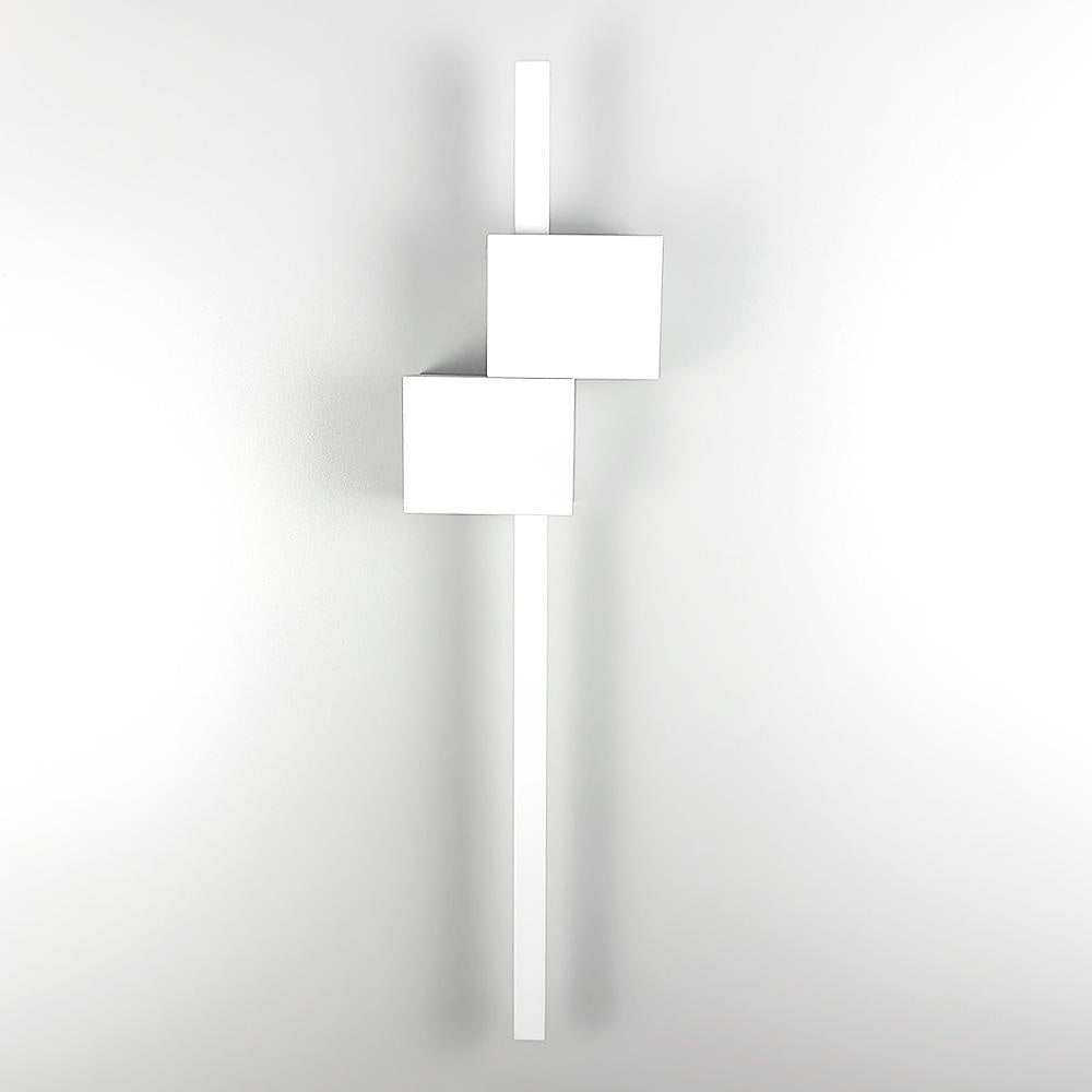 Бра лінійне Line square White без бокових променів H600 / H800 / H1000 / H1200 3000K 4000K 6000K 241019-100003899