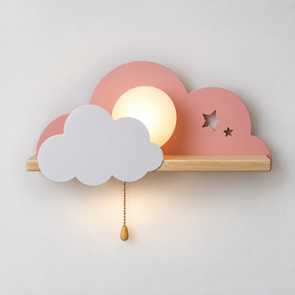 Настінний світильник рожевий хмаринка L-45 cm H-21 cm E27 Pink Cloud 260958-100008938