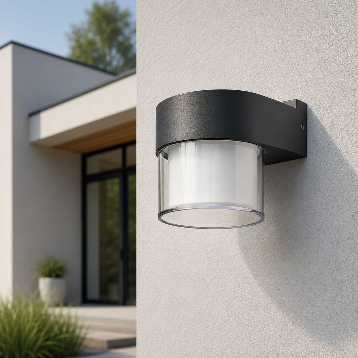 Настінний вуличний світильник H-8 cm Led 6W IP54 3000K Black Mila 260619-100008142