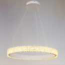 Люстра біла кільцева з рель'єфним плафоном D-60 cm Led 35W White Simple Ice 251235-100006792