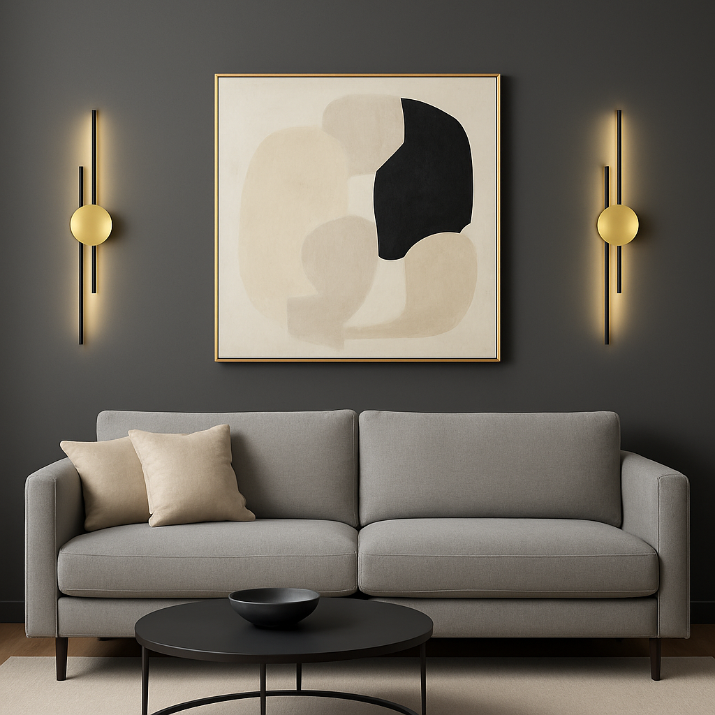 Бра Even Lamp H-60 cm / H-90 cm Gold & Black 240822-100003569
