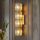 Світильник настінний H-40 cm G4x4 Crystal Shine Gold+Transparent Plane 251176-100006626