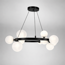 Підвісна люстра Bubbles Iona white 10  D-70 cm Black+White 250318-100004249