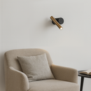Настінний світильник зі спотом у чорно-золотому корпусі L-14 cm Led 3W Black+Gold Spoty 250818-100005766
