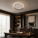 Стельова люстра чорна з акриловим плафоном D - 50 cm H - 5 cm Led 42W Black + White Circle 260531-100007977